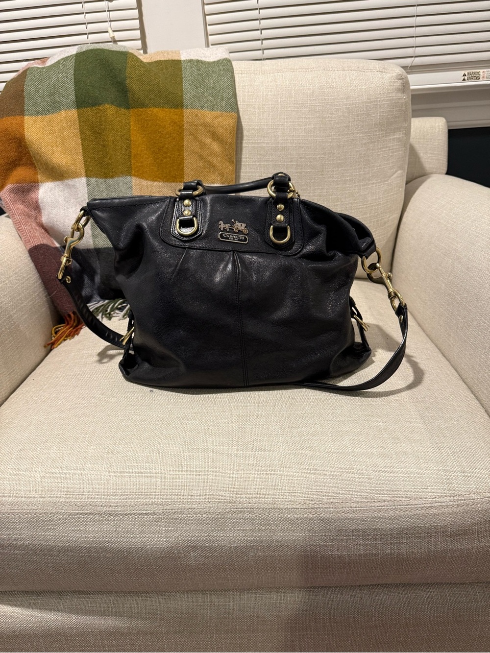 Coach Black Julianne - Classic Women's Shoulder Bag from 2009 Madison collection